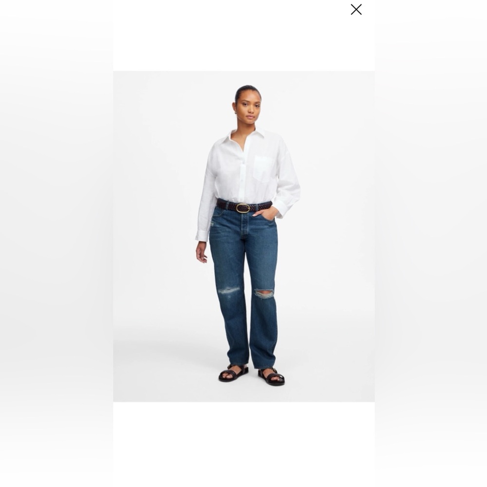 Madewel Curvy Dean Easy Straight Crop Jean